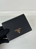 Prada 1MV204 Small Lambskin Leather Wallet Black