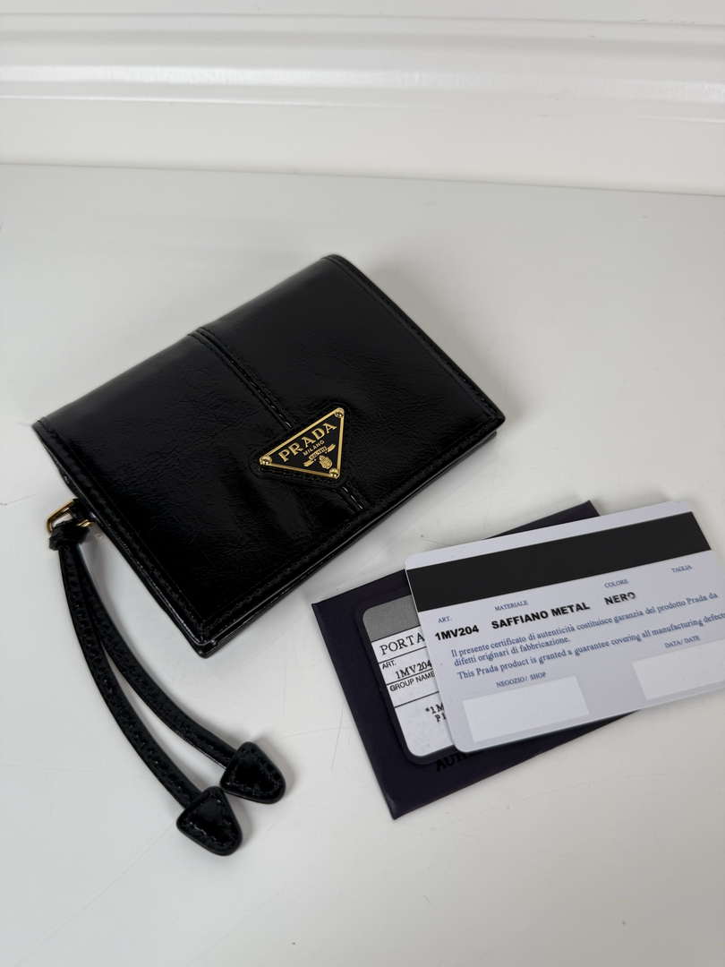 Prada 1MV204 Small Saffiano Leather Wallet Black