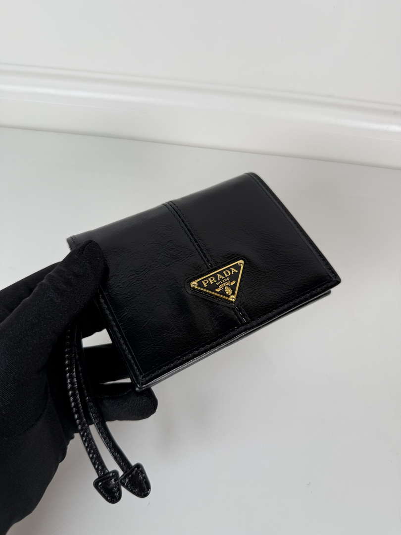 Prada 1MV204 Small Saffiano Leather Wallet Black