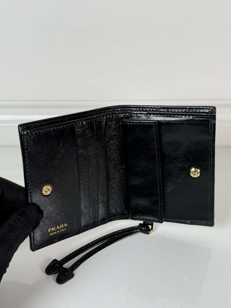 Prada 1MV204 Small Saffiano Leather Wallet Black