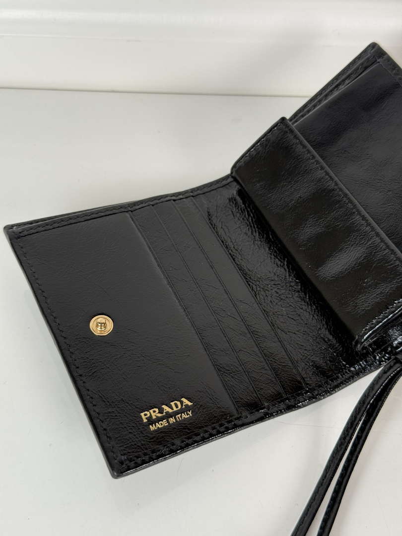 Prada 1MV204 Small Saffiano Leather Wallet Black