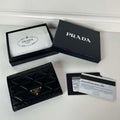 Prada 1MV204 Small Leather Wallet Black
