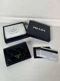 Prada 1MV204 Small Leather Wallet Black