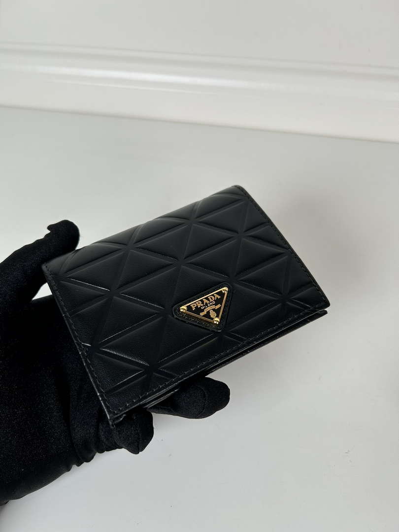 Prada 1MV204 Small Leather Wallet Black