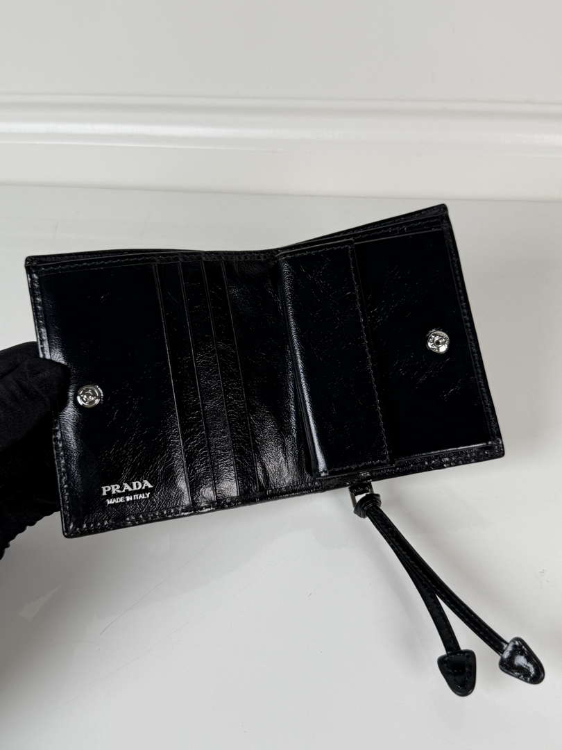 Prada 1MV204 Small Saffiano Leather Wallet Black