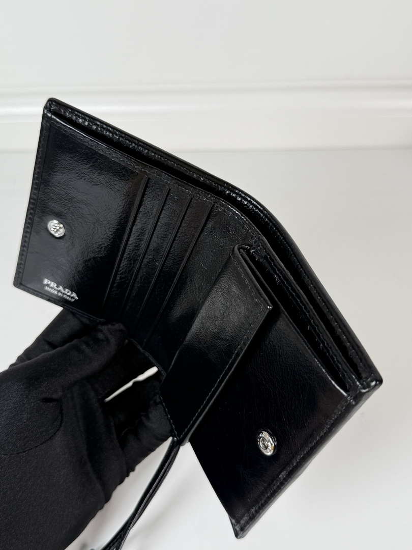 Prada 1MV204 Small Saffiano Leather Wallet Black