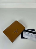 Prada 1MV204 Small Saffiano Leather Wallet Gold Brown