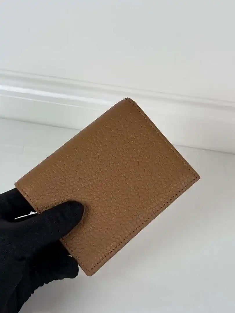 Prada 1MV204 Small Saffiano Leather Wallet Gold Brown