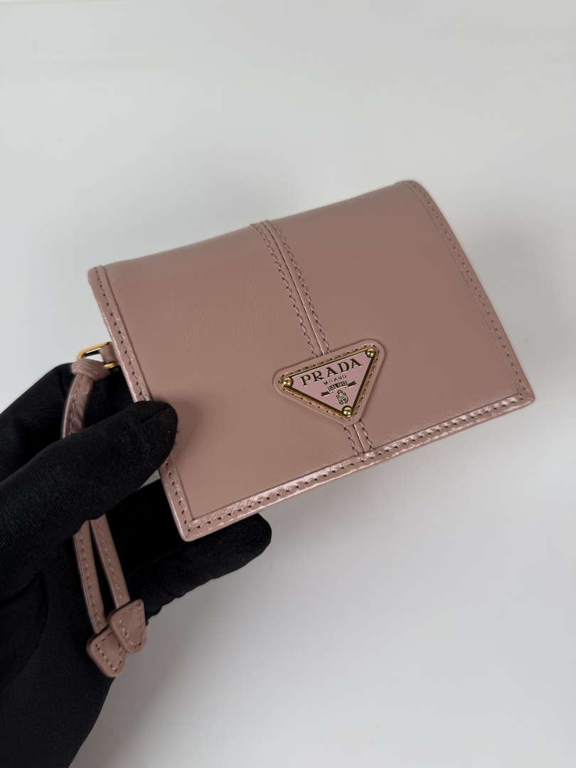 Prada 1MV204 Small Saffiano Leather Wallet light Pink