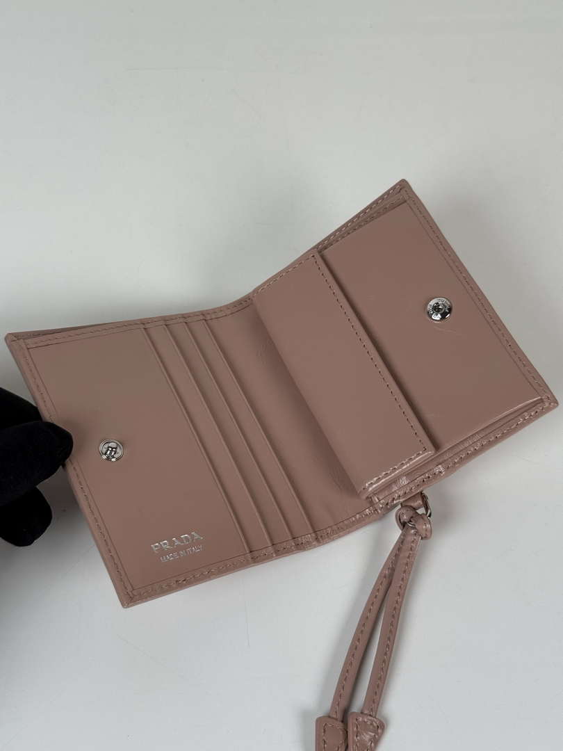 Prada 1MV204 Small Saffiano Leather Wallet light Pink