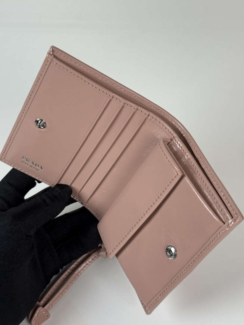 Prada 1MV204 Small Saffiano Leather Wallet light Pink