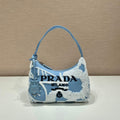 Prada 1NE515 Re-Edition 2000 embroidered drill mini bag blue white - Default Title - View 1