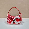 Prada 1NE515 Re-Edition 2000 embroidered drill mini bag Red white - Default Title - View 1