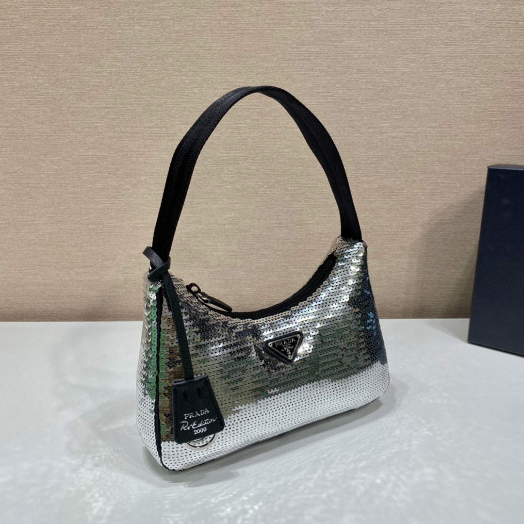 Prada 1NE515 Re-Edition 2000 Re-Nylon mini-bag Silver - Default Title - View 2