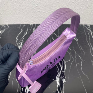 Prada 1NE515 Re-Edition 2000 sequined Re-Nylon mini-bag Purple - Default Title - View 7