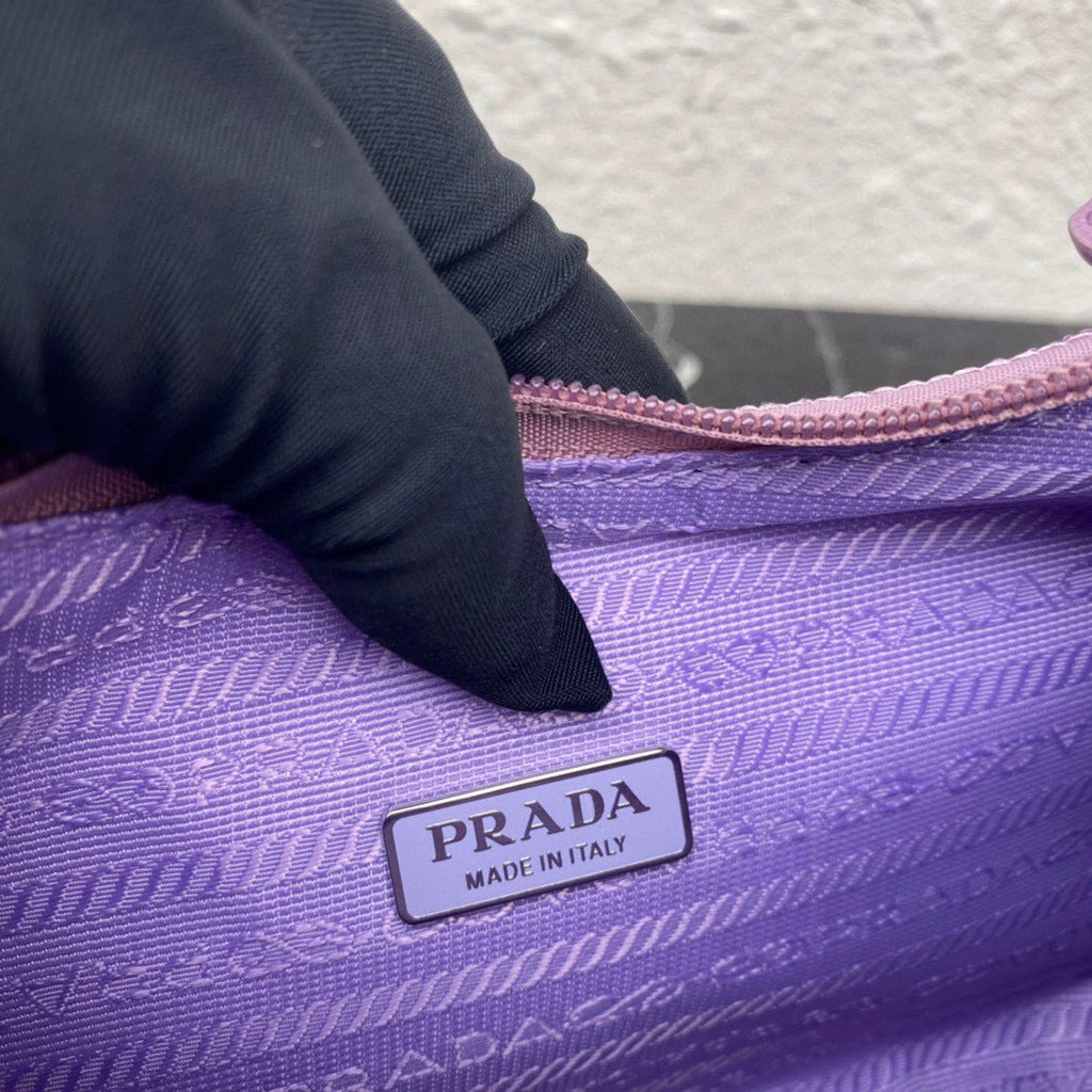 Prada 1NE515 Re-Edition 2000 sequined Re-Nylon mini-bag Purple