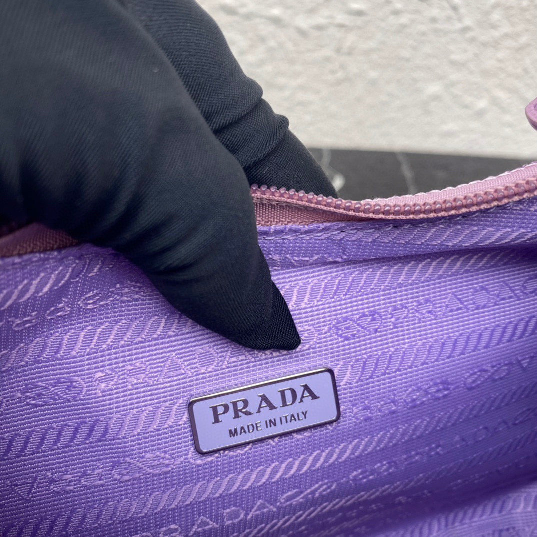 Prada 1NE515 Re-Edition 2000 sequined Re-Nylon mini-bag Purple