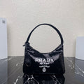 Prada 1NE515 Re-Edition 2000 sequined Re-Nylon mini-bag Black - Default Title - View 1