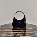 Prada 1NE515 Re Edition 2000  Shearling Mini Bag Black - luxibagsmall
