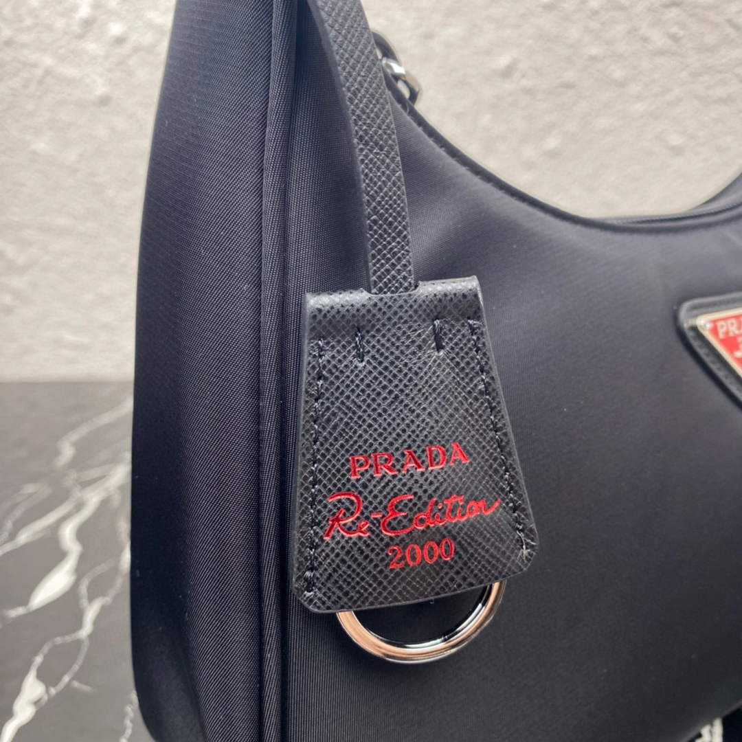 Prada 1NE515 Re-Nylon Re-Edition 2000 mini-bag black red - Default Title - View 6