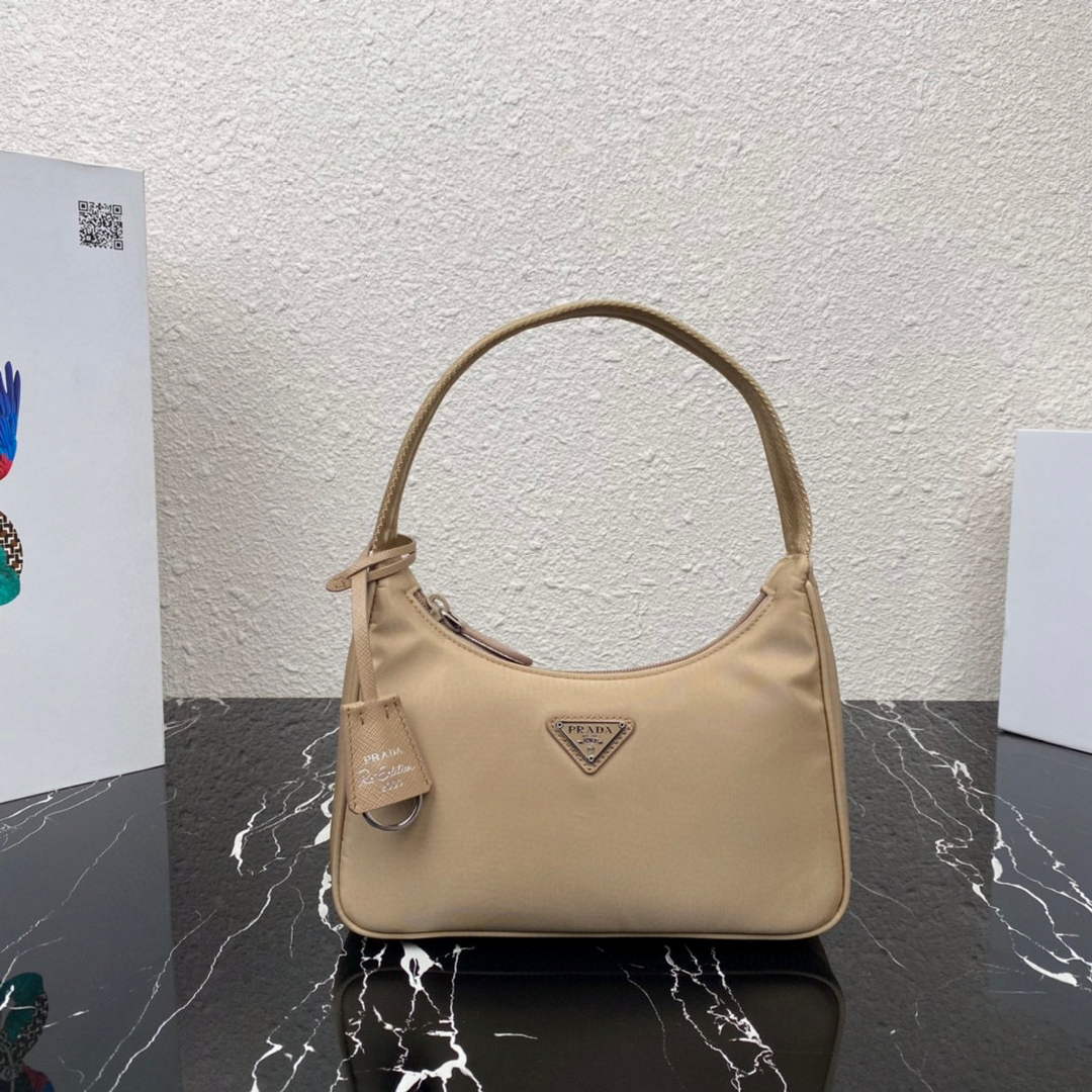Prada 1NE515 Re-Nylon Re-Edition 2000 mini-bag Dark Apricot - Default Title - View 1