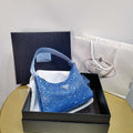 Prada 1NE515 Satin mini-bag with artificial crystals Blue - Default Title - View 1