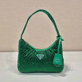 Prada 1NE515 Satin mini-bag with artificial crystals Jade green - Default Title - View 1