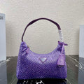 Prada 1NE515 Satin mini-bag with artificial crystals Purple
