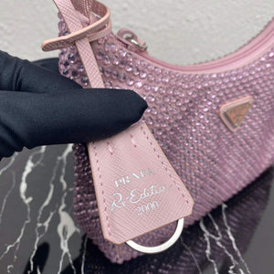Prada 1NE515 Satin mini-bag with artificial crystals Pink - Default Title - View 6