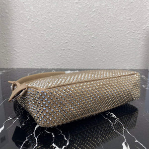 Prada 1NE515 Satin mini-bag with artificial crystals apricot - Default Title - View 4