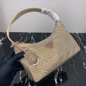 Prada 1NE515 Satin mini-bag with artificial crystals apricot - Default Title - View 7