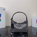 Prada 1NE515 Satin mini-bag with artificial crystals Black - Default Title - View 1