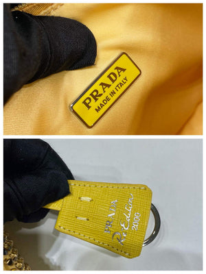 Prada 1NE515 Satin mini-bag with artificial crystals Yellow - Default Title - View 8