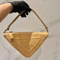 Prada 1NQ043 Triangle leather pouch Apricot - Default Title - View 1