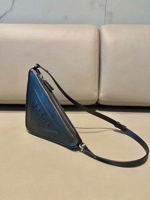 Prada 1NQ043 Triangle leather pouch Black - Default Title - View 3