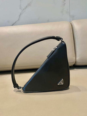 Prada 1NQ043 Triangle leather pouch Black - Default Title - View 4
