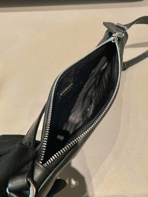 Prada 1NQ043 Triangle leather pouch Black - Default Title - View 7