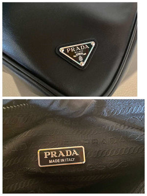 Prada 1NQ043 Triangle leather pouch Black - Default Title - View 8