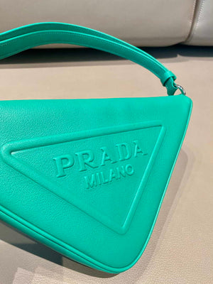 Prada 1NQ043 Triangle leather pouch Lake Blue - Default Title - View 4