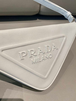 Prada 1NQ043 Triangle leather pouch White - Default Title - View 5