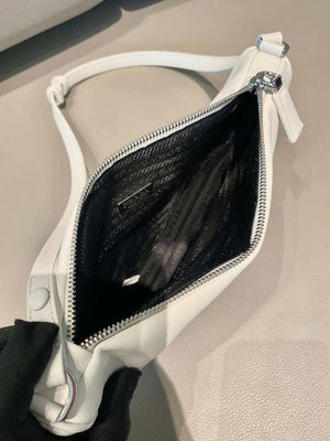 Prada 1NQ043 Triangle leather pouch White - Default Title - View 8