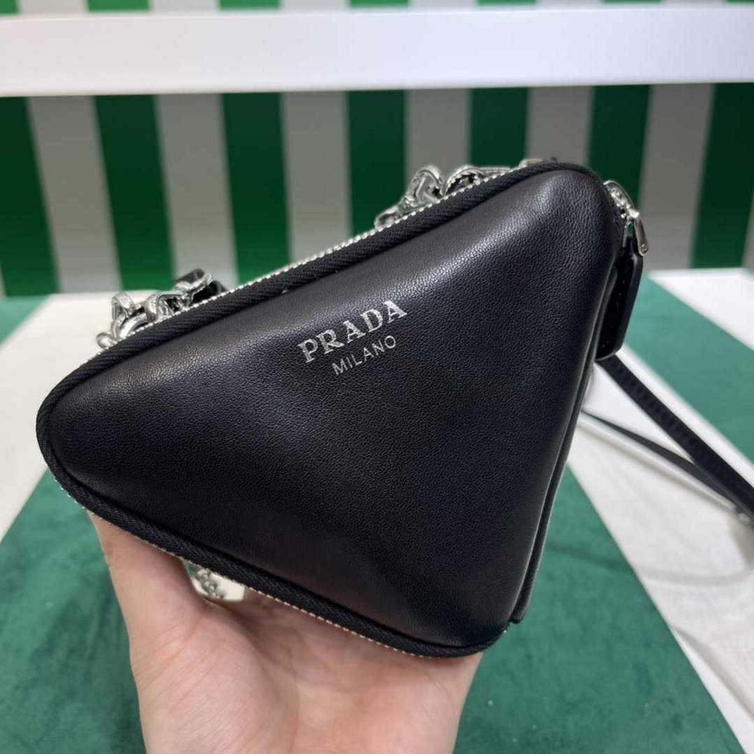 Prada 1NR015 Saffiano leather mini pouch Black - Default Title - View 6