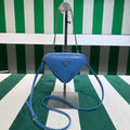 Prada 1NR015 Saffiano leather mini pouch Blue