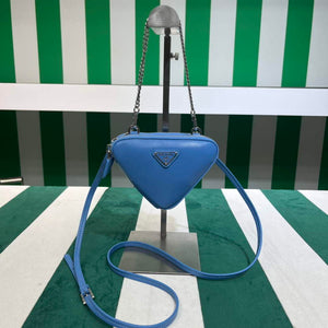 Prada 1NR015 Saffiano leather mini pouch Blue - Default Title - View 1