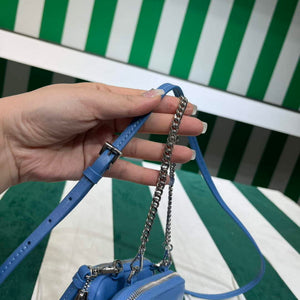 Prada 1NR015 Saffiano leather mini pouch Blue - Default Title - View 9