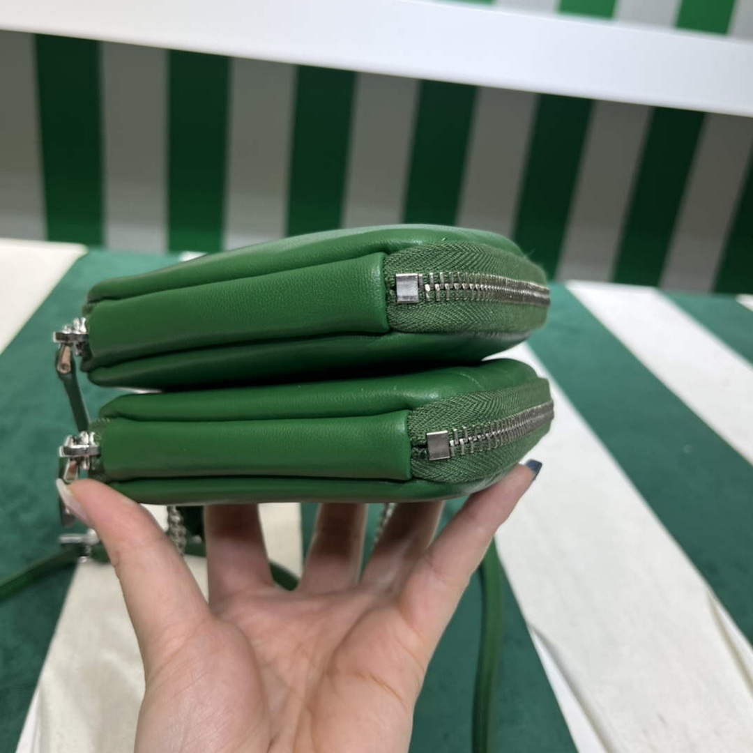 Prada 1NR015 Saffiano leather mini pouch Green - Default Title - View 5