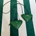 Prada 1NR015 Saffiano leather mini pouch Green - Default Title - View 1