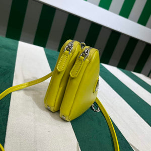 Prada 1NR015 Saffiano leather mini pouch lemon yellow - Default Title - View 5