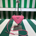 Prada 1NR015 Saffiano leather mini pouch Pink