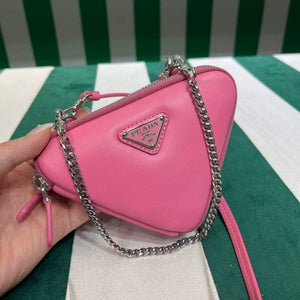 Prada 1NR015 Saffiano leather mini pouch Pink - Default Title - View 2